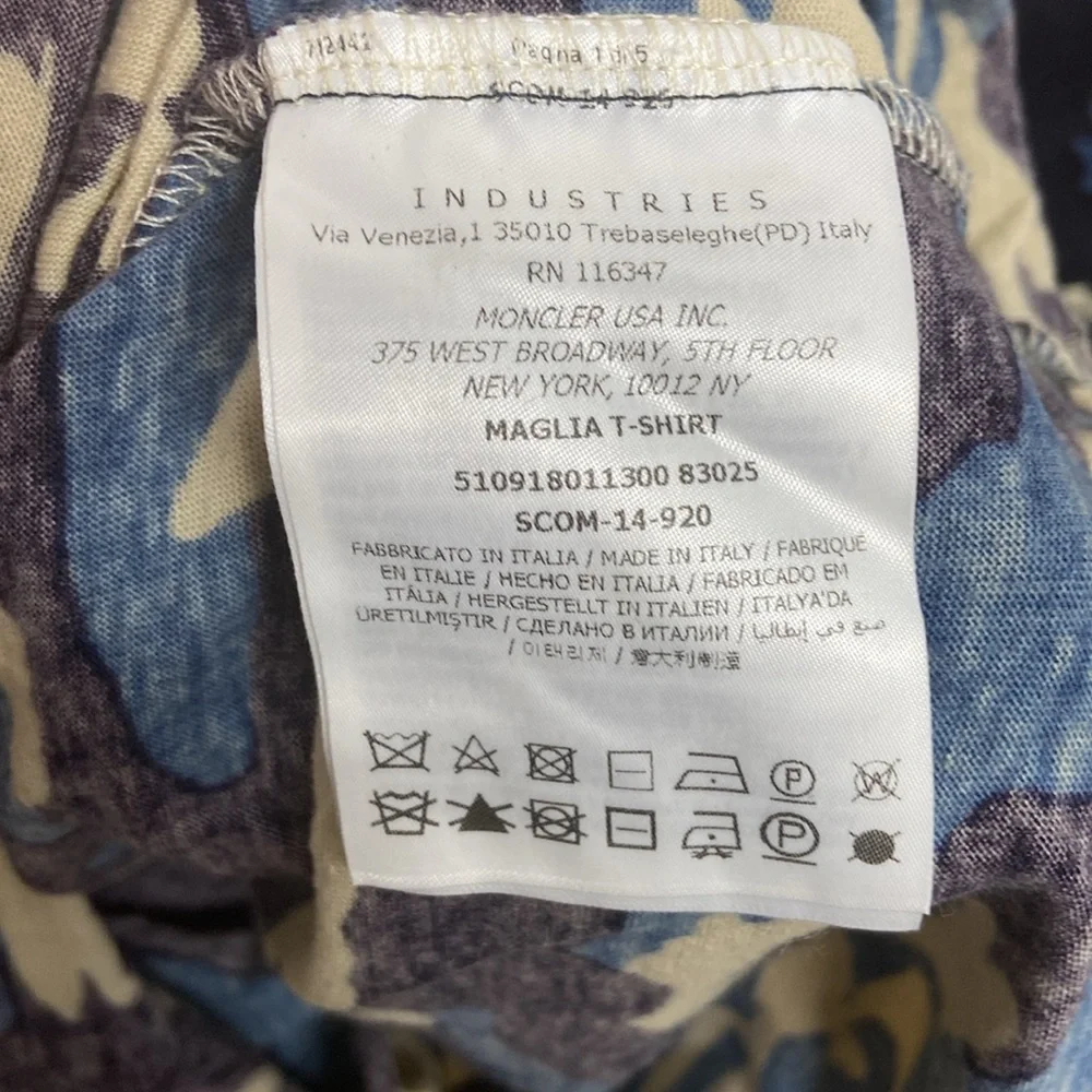 Moncler Blue Maglia Camouflage Tee - Picture 4 of 6